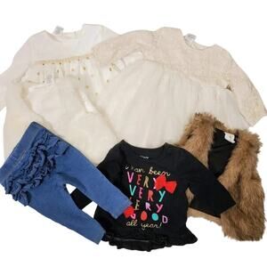 Baby Girl Christmas Clothes Bundle Size 3M 6 Pieces Holiday Outfits